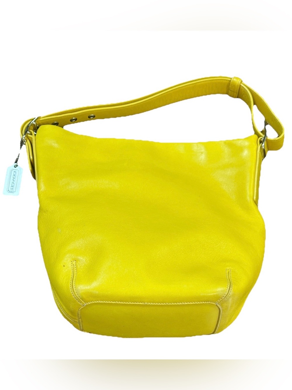 Coach Legacy Medium Duffle Leather Shoulder
Bag Rare Lemon Yellow 19889